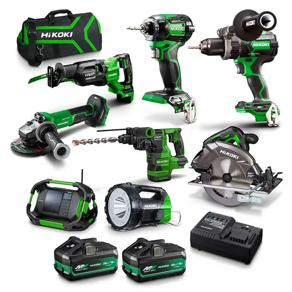 HiKOKI 36V Brushless 8 Piece 2 X 2.5/5.0Ah Combo Kit KC36D8P3(HRZ)