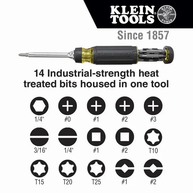 KLEIN 1/4INCH MIXED BITS SCREWDRIVER HEX RATCHET SET - 15 PIECE A-32305 3 KLEIN 1/4INCH MIXED BITS SCREWDRIVER HEX RATCHET SET - 15 PIECE A-32305 - Image 3