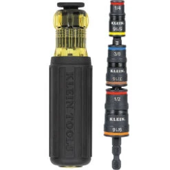 KLEIN Tools A-32910 7-in-1 Impact Rated Flip Socket Set With Handle