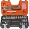 BAHCO 24 PCE 1/2INCH DRIVE SOCKET SET - METRIC S240