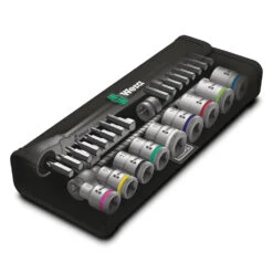 WERA 8100 SB 8 Zyklop Metal Ratchet Set W/ Switch Lever 3/8" Drive Metric - 29 Piece WER004048 -Tool Works Store 8 zyklop metal ratchet set w switch lever 38 drive metric 29 pieces 5004048001 hero2