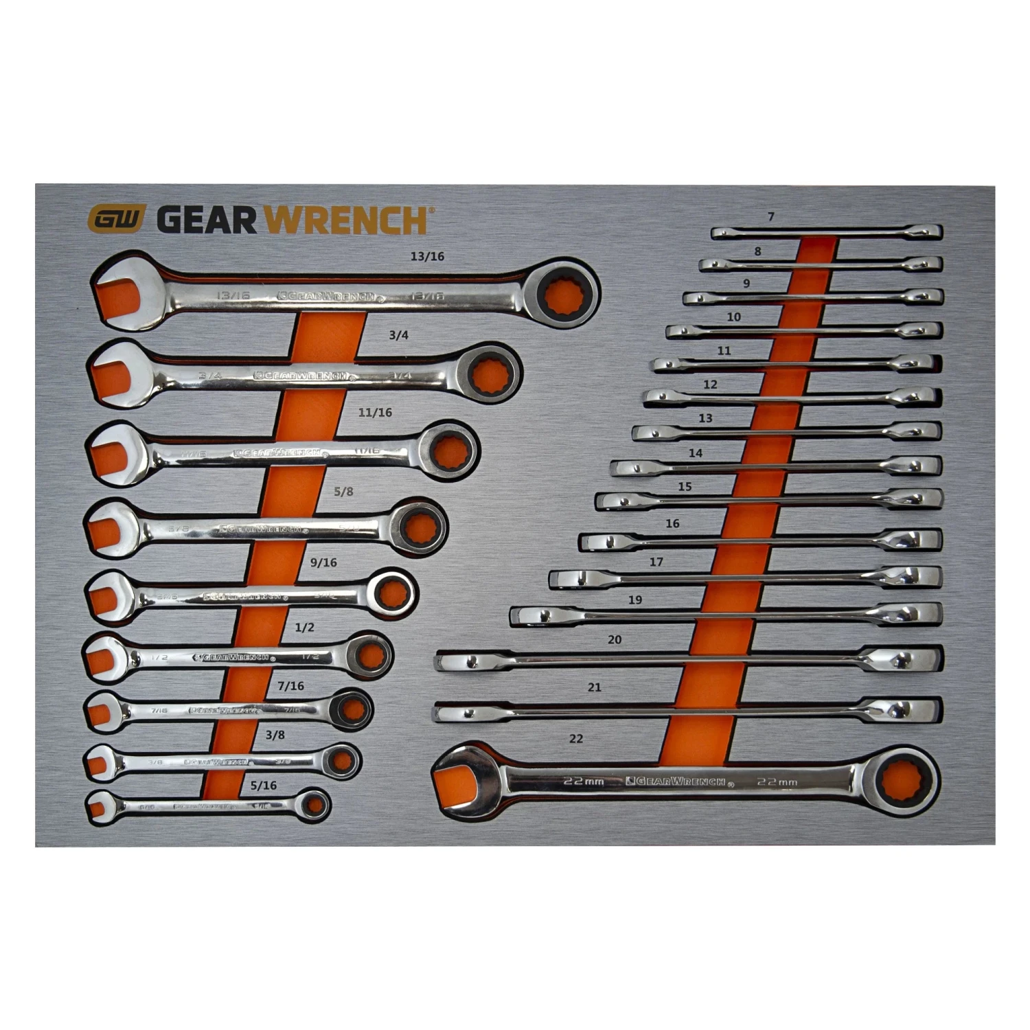 GEARWRENCH 83990 Original 24 Piece Ratcheting Spanner Wrench Set Metric & SAE In EVA Tray 1 GEARWRENCH 83990 Original 24 Piece Ratcheting Spanner Wrench Set Metric & SAE In EVA Tray