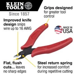 Klein Tools A-D275-5 Diagonal Side Cutting Pliers Flush Cutter Lightweight 12.7 Cm