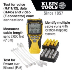 KLEIN Tools A-VDV501-852 Cable Tester Kit With Scout™ Pro 3 Tester With Locator Remote Kit -Tool Works Store A VDV501 852 11 768x768 1