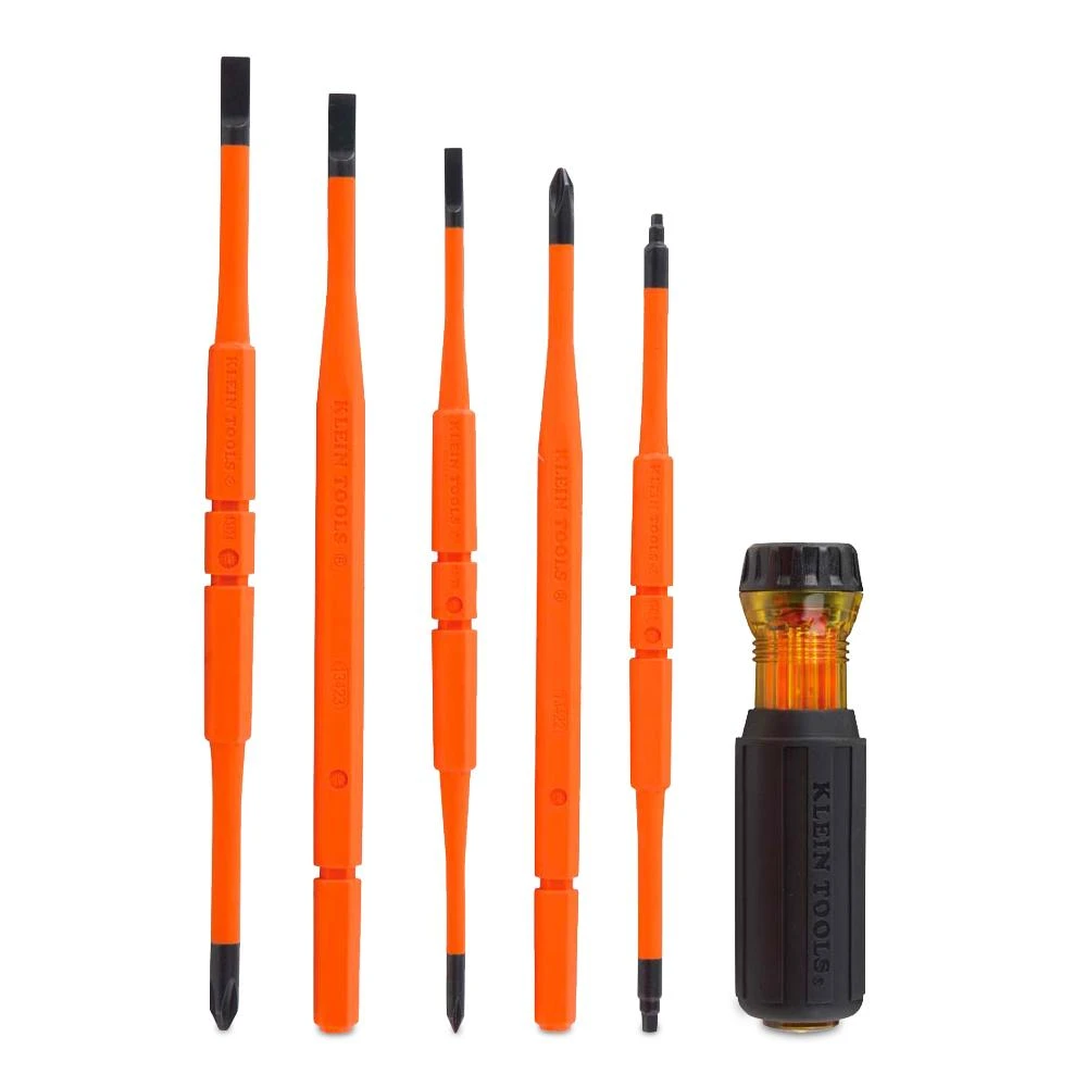 Klein A-32288 8-in-1 1000V Insulated Interchangeable Screwdriver Set 2 Klein A-32288 8-in-1 1000V Insulated Interchangeable Screwdriver Set - Image 2