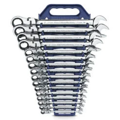GEARWRENCH 16 PIECE METRIC FLEX HEAD COMBINATION RATCHETING SPANNER SET 9902D
