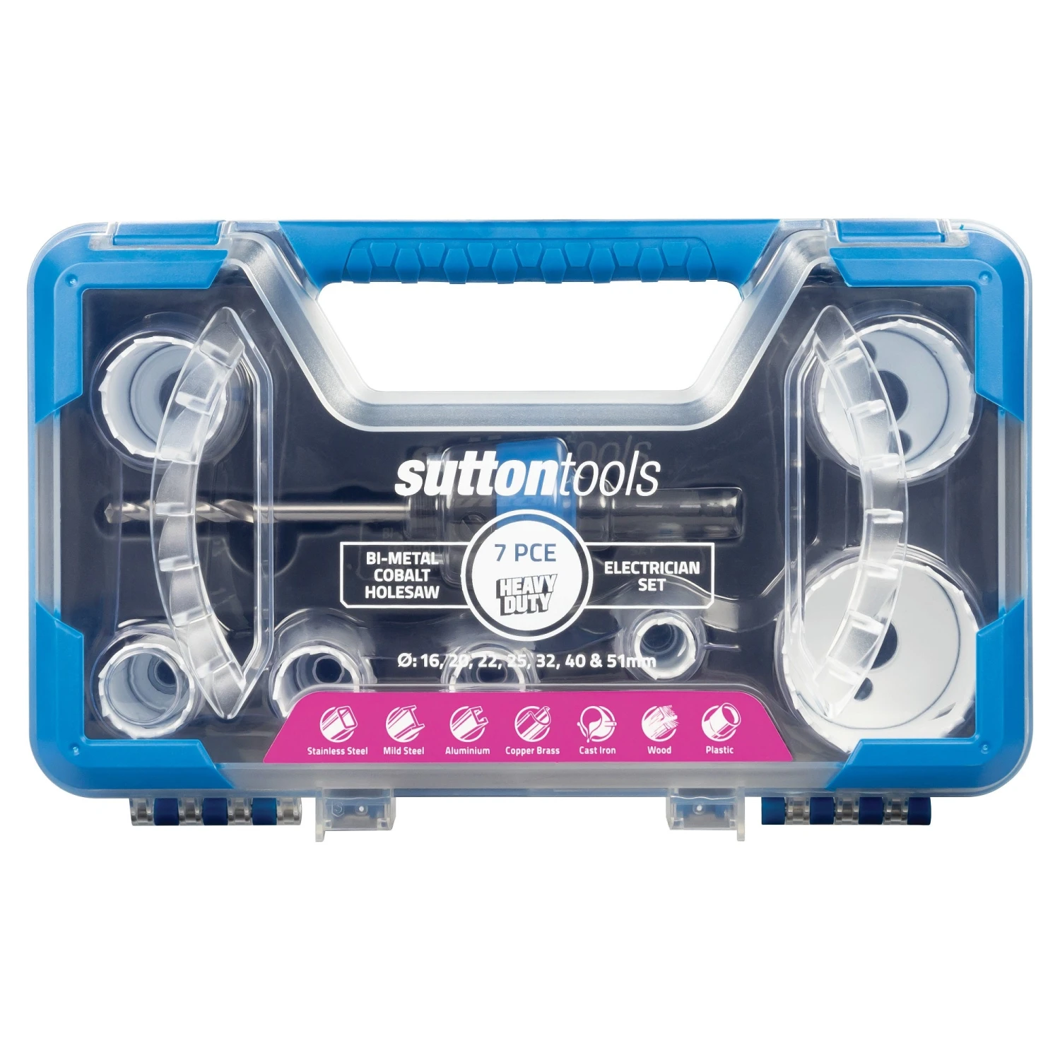 HOLESAW SET H125 BI-METAL COBALT M42 ELECTRICIAN 16-51MM 7PC 1 HOLESAW SET H125 BI-METAL COBALT M42 ELECTRICIAN 16-51MM 7PC