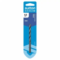 SUTTON 6.5 X 101MM HSS BLUE BULLET CARD JOBBER METAL DRILL BIT D102H0650