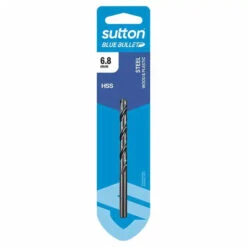 SUTTON 6.8 X 109MM HSS BLUE BULLET CARD JOBBER METAL DRILL BIT D102H0680