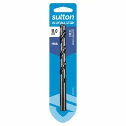 SUTTON 11 X 142MM HSS BLUE BULLET CARD JOBBER METAL DRILL BIT D102H1100