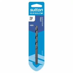 SUTTON 7 X 109MM HSS BLUE BULLET CARD JOBBER METAL DRILL BIT D102H0700