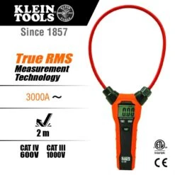 KLEIN Tools A-CL150 Clamp Meter, Digital AC Electrical Tester With 45.7cm Flexible Clamp -Tool Works Store cl150 callout 768x768 1