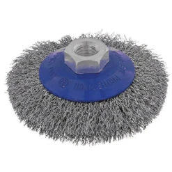 ITM CRIMP WIRE BEVEL BRUSH STEEL 100MM, MULTI THREAD