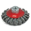 ITM TWIST KNOT BEVEL BRUSH STAINLESS STEEL 100MM, MULTI THREAD