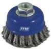 ITM TWIST KNOT CUP BRUSH STEEL 75MM BOXED, MULTI THREAD