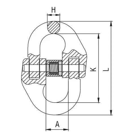ITM G80 COMPONENTS, COMPONENT CONNECTOR, 16MM CHAIN SIZE 2 ITM G80 COMPONENTS, COMPONENT CONNECTOR, 16MM CHAIN SIZE - Image 2