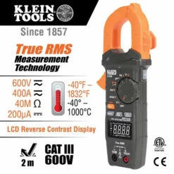 KLEIN AC/DC TRMS CLAMP METER A-CL390 -Tool Works Store klein ac dc trms clamp meter a cl390 app2