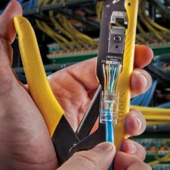 KLEIN Tools A-VDV226-005 Data Cable Crimping Tool For Pass-Thru™, Compact -Tool Works Store vdv226005 app1