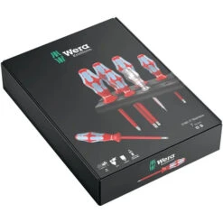 WERA 7 PIECE STAINLESS STEEL VDE SCREWDRIVER SET LASER TIP WER022728 -Tool Works Store wera 3160i 7 vde screwdriver set 05022728001 hero2