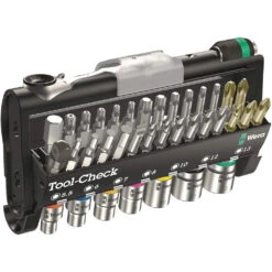 WERA Tool Check 1 38 Piece SB Bit Ratchet Set W/ Sockets WER073220 -Tool Works Store wera tool check 1 38 piece sb bit ratchet set w sockets 05073220001 HERO2